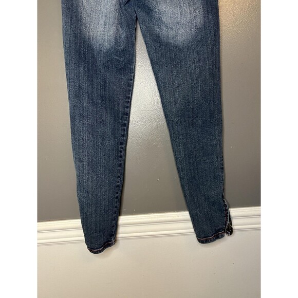 Laze Jeans Jeans Womens 3 Blue Skinny Ankle Zip Red Stitching Heart Pockets - Picture 8 of 11